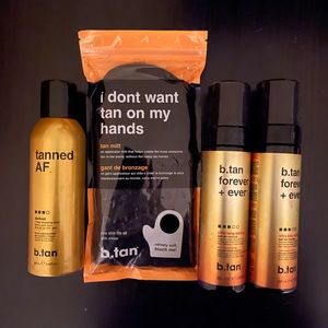 Self tanner and glove